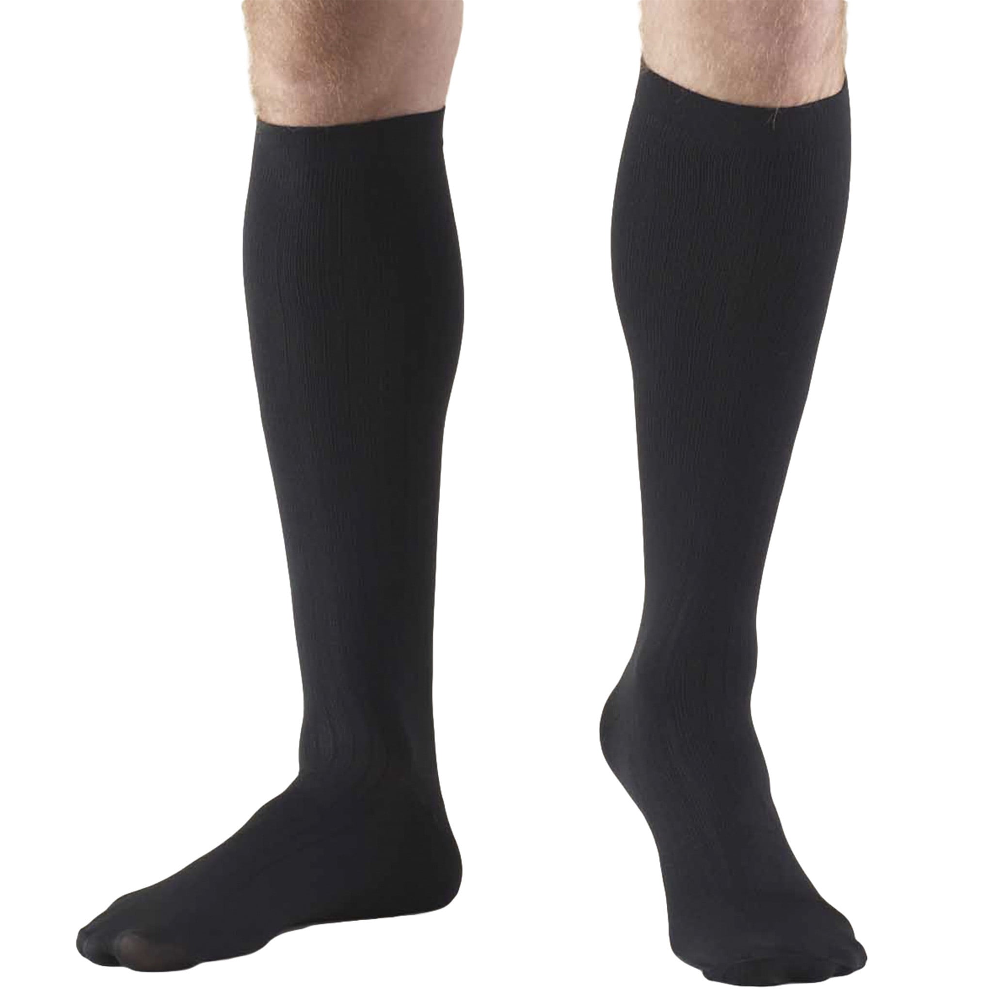 Photo 1 of Truform Men's Socks, Knee High, Dress Style: 8-15 mmHg, Black, Large