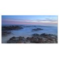 thumbnail image 2 of Longue Exposition au Coucher du Soleil sur des Rochers - Impression sur Toile de Plage Moderne, 2 of 3