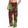 thumbnail image 3 of Kdxio Frogs and Mushrooms Print Men's Sleep Pajama Pant Lounge Pants with Pockets, 3 of 8