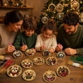 thumbnail image 5 of WDOBM Christmas Decoration, 12 PCS DIY Wooden Diamond Painting Kit, Christmas Ornaments Pearl Diamond Art Kit for Adults Beginner, Xmas Tree Hanging Decor Holiday Gift, 5 of 7