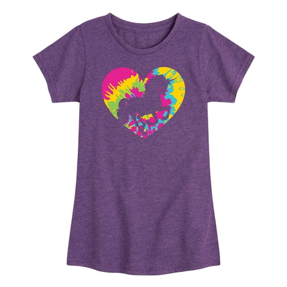 Instant Message - Rainbow Heart Unicorn Knockout - Girls Toddler And Youth Short Sleeve T-Shirt