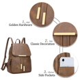 thumbnail image 3 of Mochila KKXIU Trendy de cuero vegano para mujer Z-Brown, 3 of 7