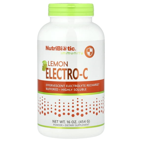 NutriBiotic Immunity, Lemon Electro-C Powder, 16 oz (454 g)