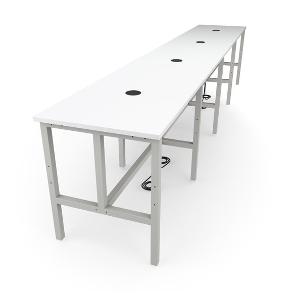OFM Endure Series Model 9016-T 186" Standing Height Table, White Dry-Erase Top with Gray Frame