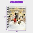 thumbnail image 5 of Happy New Year 2026 Whippet Santa Gnome Holiday Party Snow Spiral Bound Journal Dog Lover 5x7in Spiral Notebook - 13019, 5 of 5