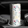 thumbnail image 3 of 20oz Pioneer Flower Floral Print Pattern Skinny Tumblers Stainless Steel Tumbler with Lid and Straw,Vacuum Insulated Double Wall Travel Tumbler Cups with Cleaning Brush for Coffee,Tea, 3 of 6