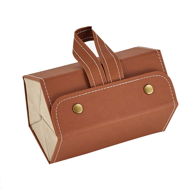 Bewildely Organizador de anteojos, soporte de cuero para anteojos de sol, caja de almacenamiento portátil para anteojos de viaje, L6392 marrón Almacenamiento y organización del hogar L6392 marrón Bewildely HA003745-10B