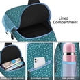 thumbnail image 4 of Sling Backpack,Teal Christmas Snowflake Pattern Sling Bag with Water Bottle Holder,Waterproof Sling Bag for Men/Women with Headphone Jack for Hiking,Travel, 4 of 6