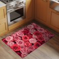 thumbnail image 3 of Valentine's Day Washable Area Rug 2 x 3 ft Pink and Red Rose Flowers, Soft Non Slip Rugs Stain Repellent Indoor Felt Carpet for Living Dining Room Bedroom Home Office, 3 of 9