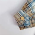 thumbnail image 6 of OGLCCG Girls Button Down Shirts Checkered Classic Long Sleeve Collared Girls Oversized Shirt with Pocket Blue Casual Loose Top Size 5-15, 6 of 8