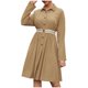 thumbnail image 1 of Vestido casual suelto con cuello de solapa y cintura de un solo pecho para mujer Fridja  yut7010, 1 of 9