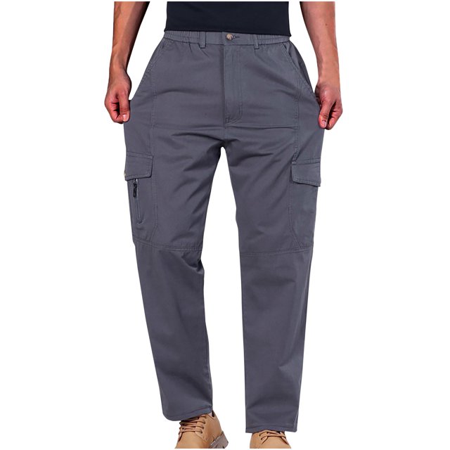 BADHUB Pantalon Cargo de Randonnée pour Hommes Léger Imperméable Pantalon de Travail Tactique Pantalon de Pêche pour Golf Voyage Extérieur - Pantalon Cargo pour Hommes avec Poches