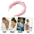 thumbnail image 6 of Unique Bargains 1Pc Cute Makeup Headband Puffy Spa Fabric Pink Headband for Washing Face, 6 of 7