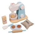 thumbnail image 1 of Children‘s Wooden Simulation Kitchen Toy Set Play House Early Education Toy Bread Machine Coffee Machine Juicer Microwave Oven, 1 of 7