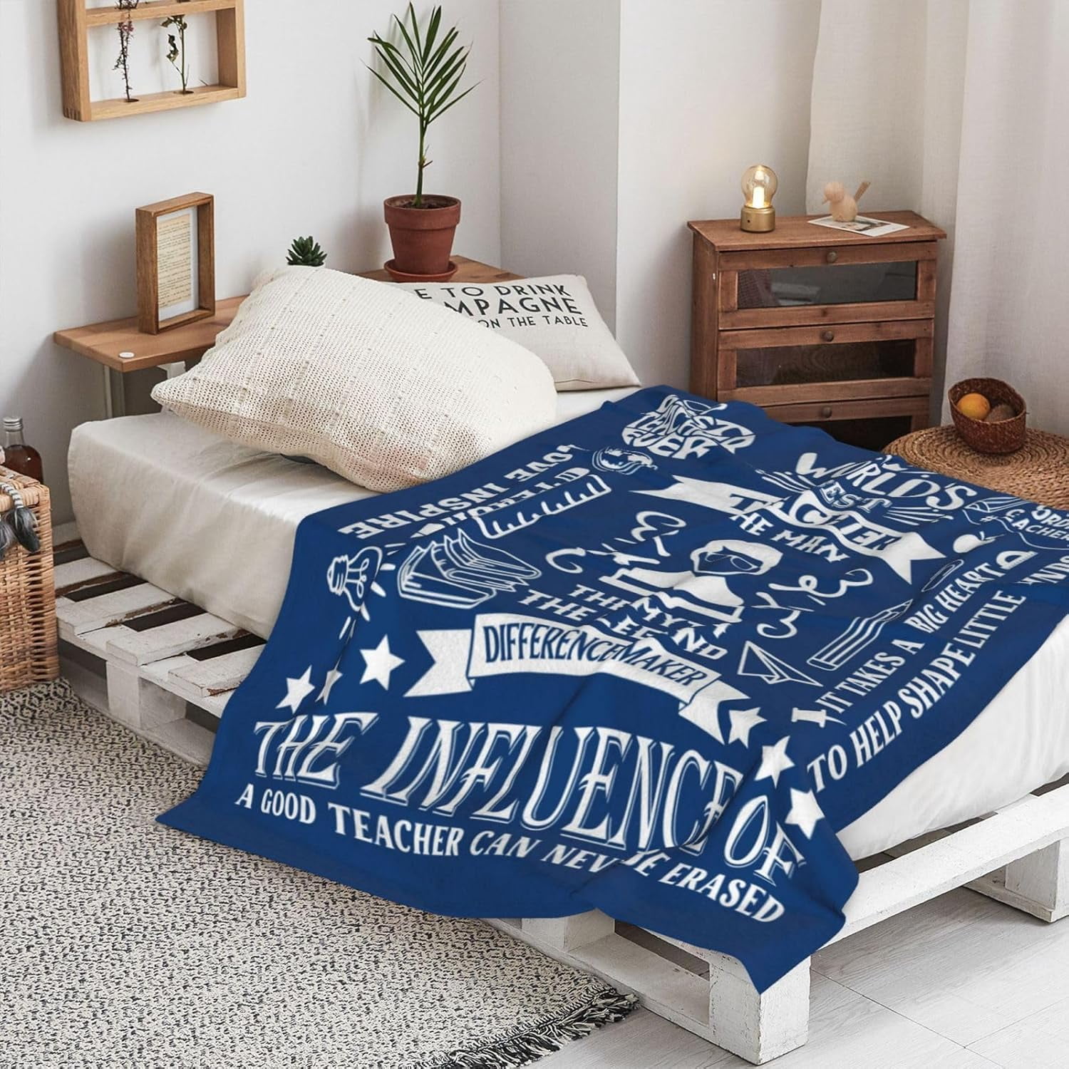 Christmas Teacher Gifts for Men Throw Blanket 60"x50", Male Teacher Gifts, Teacher Appreciation Gifts, Teacher Xmas Gift Ideas, Birthday Gifts for Male Teachers, Thank You Teachers Gifts from Students