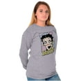 thumbnail image 5 of Betty Boop Sassy Cute Retro Toon Women's Long Sleeve T Shirt Brisco Brands L, 5 of 6