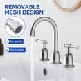 thumbnail image 4 of 8 Inch Bathroom Faucets for Sink 3 Hole, Faucet for Bathroom Sink with Pop-up Drain & cUPC Lead-Free Hose, Faucet for Bathroom Vanity Lavatory, Chrome 2 Pack, 4 of 7