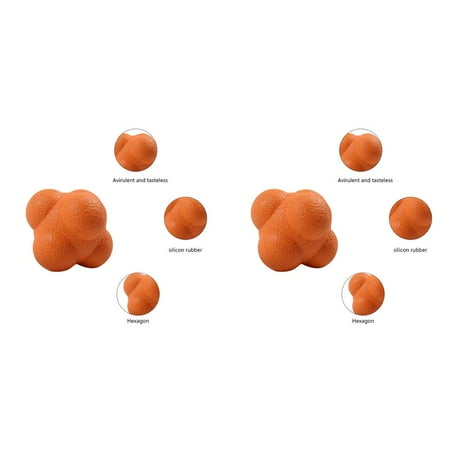 

6pcs TPR Hexagonal Shaped Training Ball High difficulty Reaction Sensitivity Speed Trainer Red