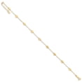thumbnail image 2 of Real 14kt Yellow Gold Polished Disc 9in Plus 1in ext. Anklet; 9 inch; for Adults and Teens; for Women and Men, 2 of 3