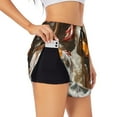 thumbnail image 3 of Running Shorts for Women, Cartoon Scottish Duck Workout Athletic Shorts with Pockets, Lounge Yoga Shorts Women, 3 of 7