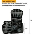 thumbnail image 2 of MMA Gloves, Half-Finger Boxing Fight Gloves MMA Mitts with Adjustable Wrist Band UFC Gloves for Sanda Sparring Punching Bag Training (One Size Fits Most), 2 of 6