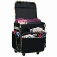 thumbnail image 2 of Collapsible Rolling Scrapbook  Featherweight Case, Black  Floral, 2 of 8
