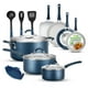 thumbnail image 1 of Juego de utensilios de cocina NutriChef azul marino, 14 piezas, antiadherentes, 1 of 7