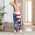 thumbnail image 2 of Logiee bass fish with the USA flag Print Pajama Pants for Men,Men’s Pajama Bottoms,Mens PJ Pants with Pockets & Button Fly-Small, 2 of 6