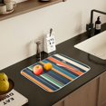 thumbnail image 5 of Yayeee Drying Mat for Kitchen Counter Dishes Microfiber Coffee Decorative Pad, Navy Blue Stripes, 5 of 9