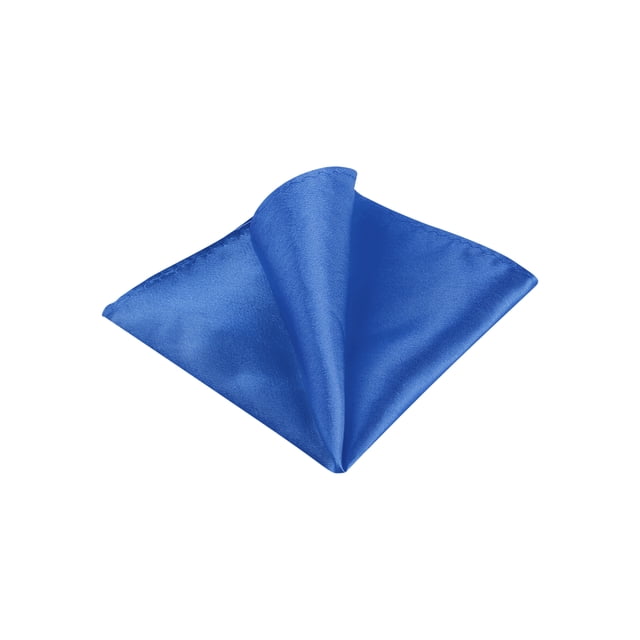 INSPIRE CHIC Men's Pocket Square Solid Color Handkerchiefs Self-folded For Wedding Party Royal blue One Size