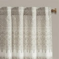 thumbnail image 3 of Pemberly Row Cotton Printed Window Curtain Panel with Lining in Beige, 3 of 9