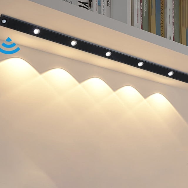 Dvkptbk Under Cabinet Lights, LED Rechargeable Battery Operated Motion Sensor Light, Magnetic Dimmable Closet Lights, Wireless Under Counter Lights for Kitchen, Stairs Sensor Light Home Essentials