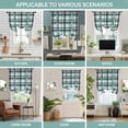 thumbnail image 6 of Tie Up Curtains for Windows Green Buffalo Plaid Valance Adjustable Balloon Curtain Black Check Stripe Tie Up Shades for Kitchen Living Room Bedroom Privacy Curtain Drape 34x45 Inch, 6 of 9