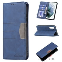 Allytech Wallet Case for Samsung Galaxy S21 FE(5G), Slim Premium PU Leather Folio Flip Kickstand Card Slots Shockproof Magnetic Anti-Scratch Bumper Shell Case for Galaxy S21 FE 6.4 inch 2022, Blue