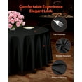 thumbnail image 3 of VEVOR 6 Pack Polyester Table Cloth, 120 Inches in Diameter, Stain- & Wrinkle- Resistant, Machine Washable Table Clothes, Polyester Fabric Table Covers for Wedding, Party, Banquet, Formal Events, 3 of 9