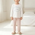 thumbnail image 7 of Mifsaly Girls Boys Cotton Pajama Set Graphic Long Sleeve Crewneck Sleepwear Tops and Long Pants Soft Comfortable Fall Winter Casual Indoor Clothes, 7 of 7