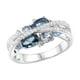 thumbnail image 1 of Anillo HUOGUO Butterfly Diamond, aleación azul en forma de corazón, 1 of 5