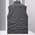 thumbnail image 7 of YueHuiYing Men's Casual Loose Fit Multi Pocket Functional Stand Collar Vest Stylish Outdoor Emergency Volunteer Workwear Zippered Jacket For Hiking Camping And Daily Use, 7 of 7