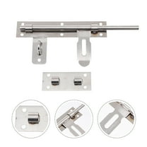 DRAFIDEEP Slide Latch Lock Sliding Barrel Bolt Stainless Steel Silver 1Set for Door Gate