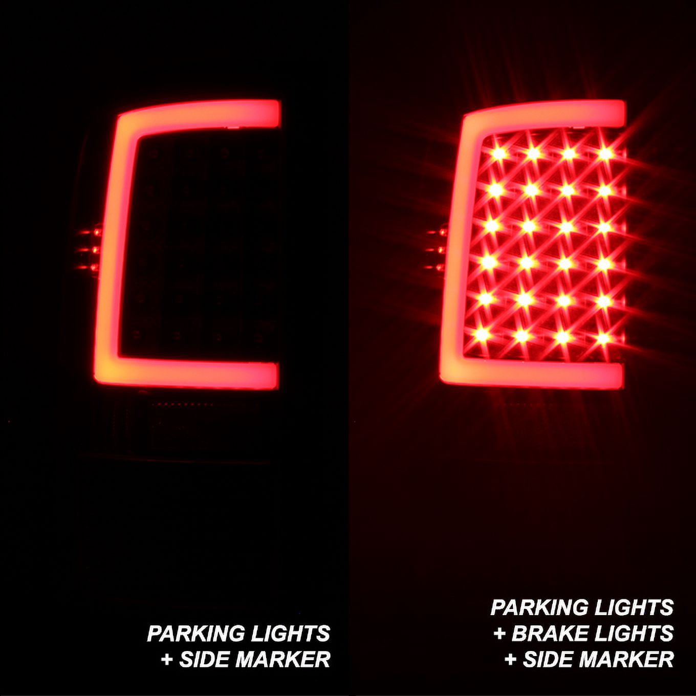 AKKON - For 2009-2018 Dodge Ram 1500 10-18 2500/3500 Black LED Tube Tail Lights Lamps Pair (Driver+Passenger) Side