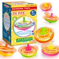 thumbnail image 1 of Juego de peonzas MOEAWS, 50 unidades, para niños, con LED parpadeante de 4 colores, 1 of 7