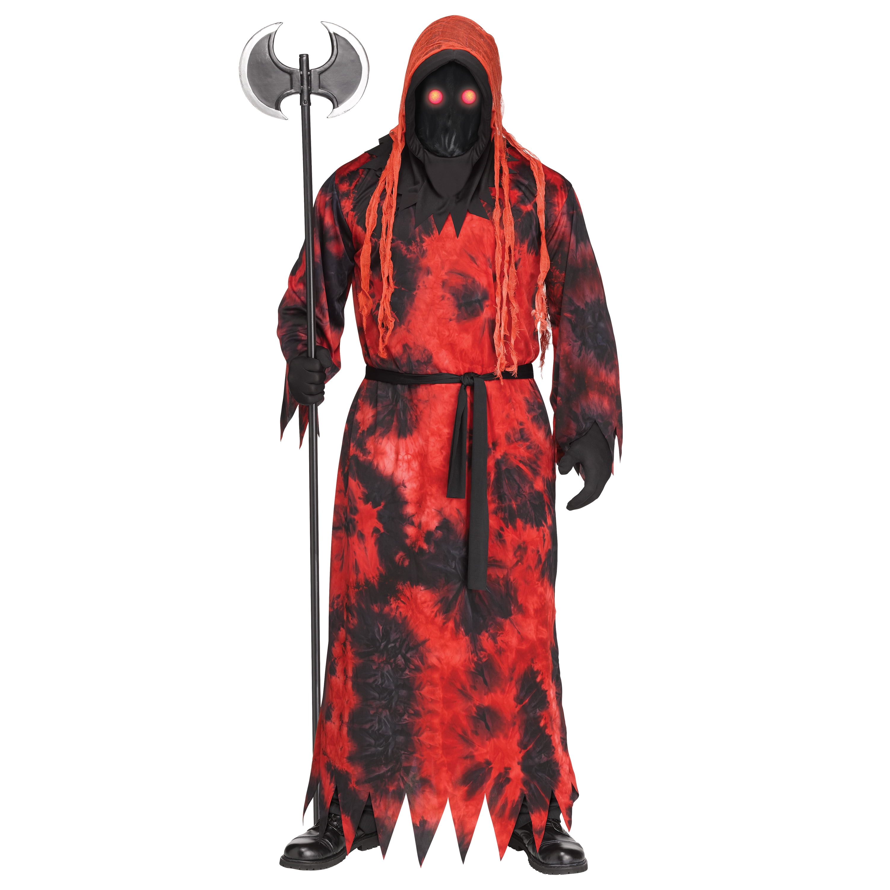 Fun World Inc. Fading Eyes Light up Executioner Halloween Scary Costume Male, Adult 18-64, Black