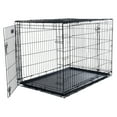 thumbnail image 2 of 36-inch Dog Crate - Double Door Pet Kennel with Divider Panel - Foldable Dog Cage with Carry Handle for Portability and Storage by PETMAKER (Black), 2 of 5