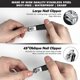thumbnail image 3 of Manicure Set - Professional Nail Clippers Kit - Pedicure Care Tools With Zipped Bag - 18 In 1 Grooming Tools Kit (black), 3 of 5
