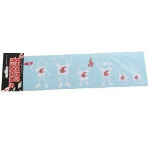 Washington State Cougars 4" X 12" Family Transfer Decal Sheet