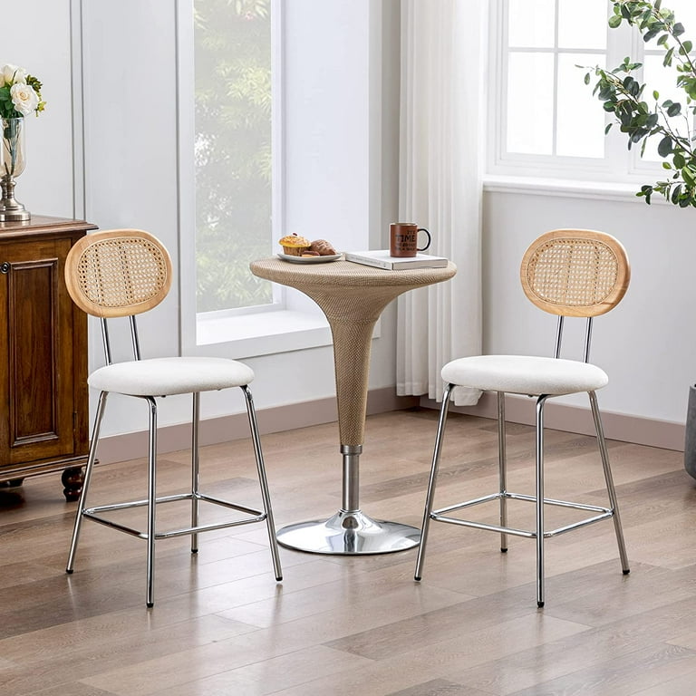 Rattan back 2024 counter stool