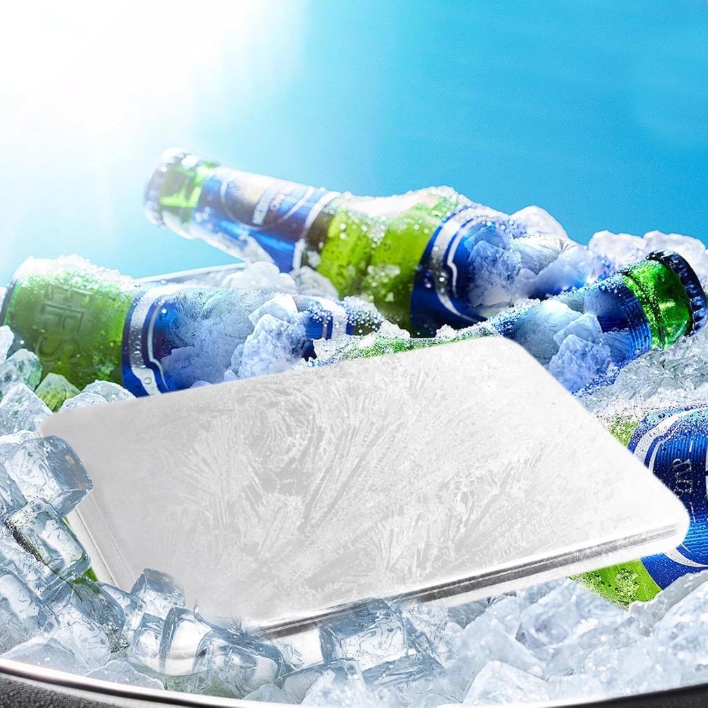 Geemin Ice Packs for Lunch Boxes Reusable Stainless Steel Ice Packs for Coolers, Camping, and Picnic Baskets Metal lunch box Ice Packs Keep Food and Drinks Fresh and Cool