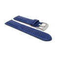 thumbnail image 3 of 24mm Mens' Alligator Style Leather Watch Strap Band, Stainless Steel Buckle, 3 of 7