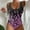 Purple, variant on Generic Women's High Waisted One Piece Swimsuit Tummy Control High Cut Bathing Suit Slimming Scoop Neck Swim Suits