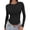 Black, variant on Women Long Sleeve Compression Workout Tops Athletic Undershirts Lightweight Layering Shirts - GREEN_M